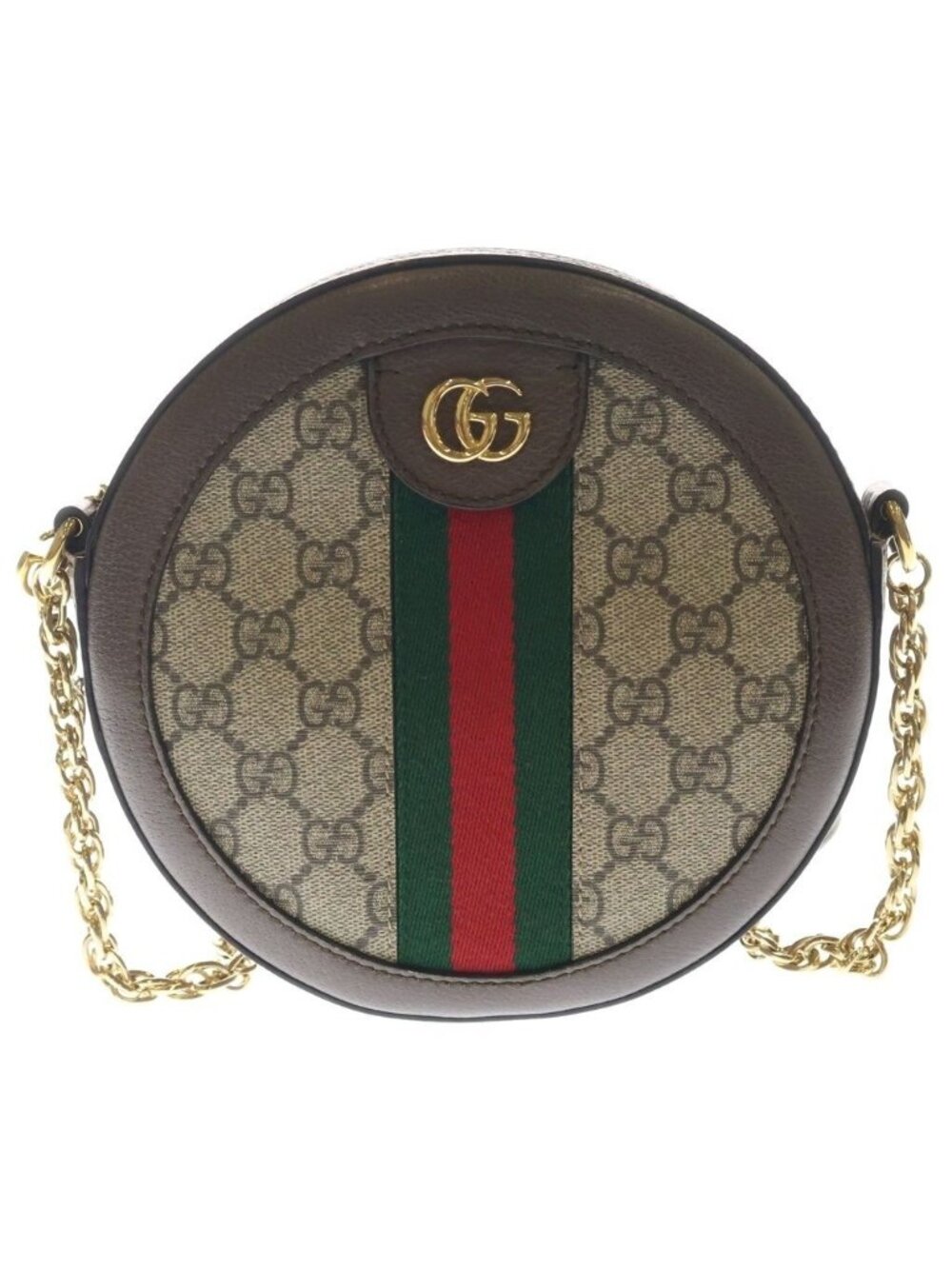 Gucci Di GG Mini Round Shoulder Bag Beige